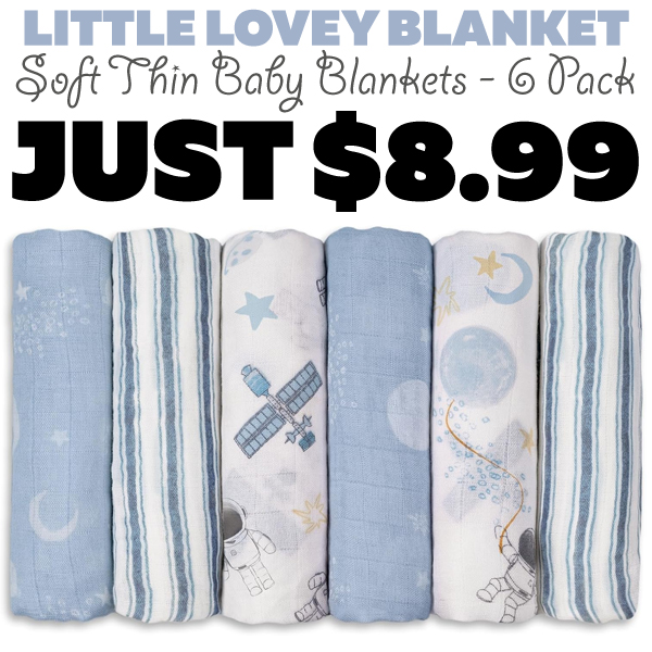 Soft Thin Baby Blankets - 6 Pack Only $8.99 (Regularly $19.99)