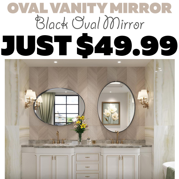 Black Oval Mirror Only $49.99 (Regularly $99.99)