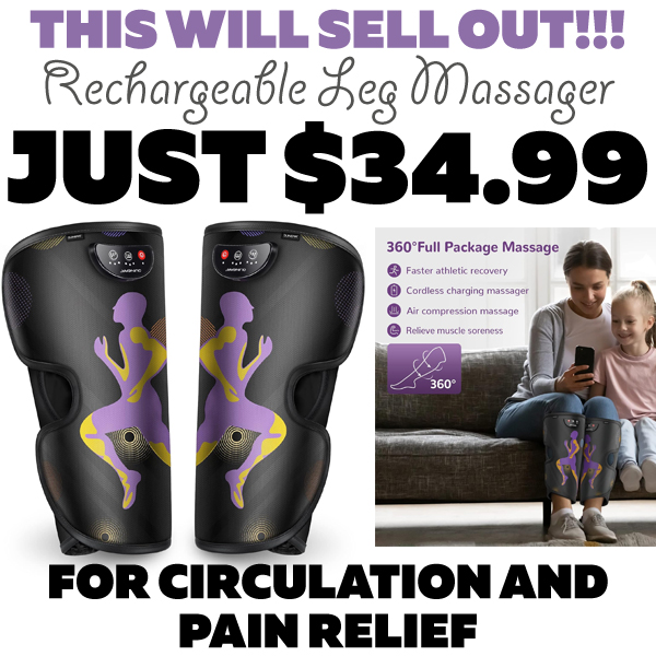 Rechargeable Leg Massager Only $34.99 (Regularly $99.99)