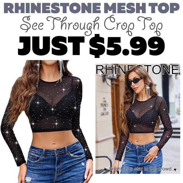 See Through Crop Top Only $5.99 (Regularly $11.98)