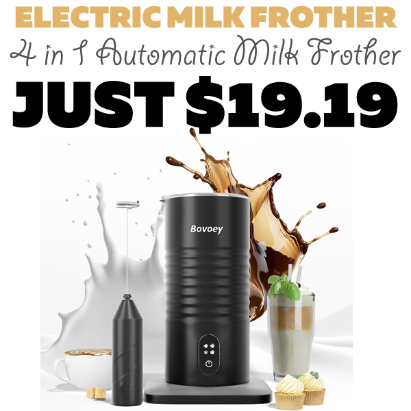 4 in 1 Automatic Milk Frother Only $19.19 (Regularly $31.99)