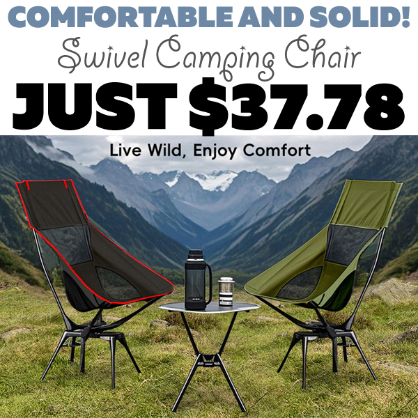 Swivel Camping Chair Only $37.78 (Regularly $99.98)