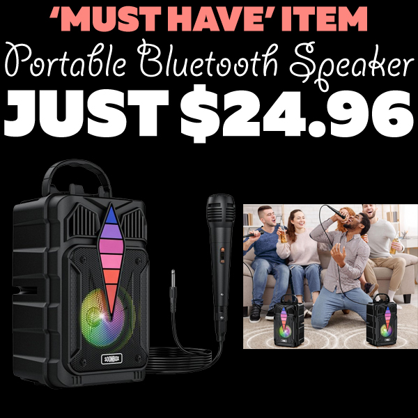 Portable Bluetooth Speaker Only $24.96 (Regularly $103.99)