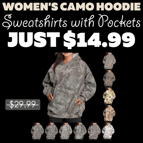 Sweatshirts with Pockets Only $14.99 (Regularly $29.99)