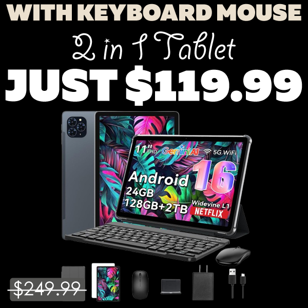 2 in 1 Tablet Only $119.99 (Regularly $249.99)