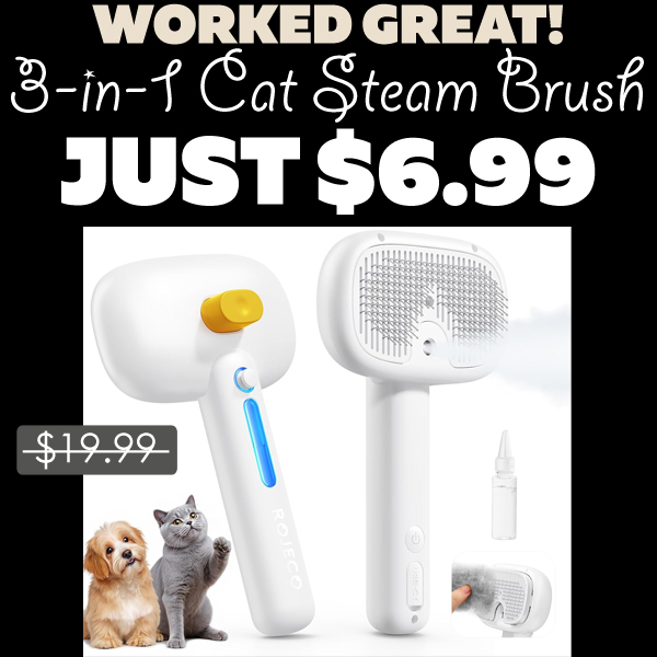 3-in-1 Cat Steam Brush Only $6.99 (Regularly $19.99)