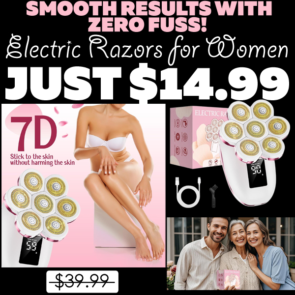 Electric Razors for Women Only $14.99 (Regularly $39.99)