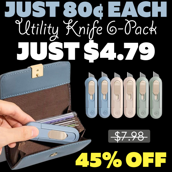 Utility Knife 6-Pack Only $4.79 (Regularly $7.98)