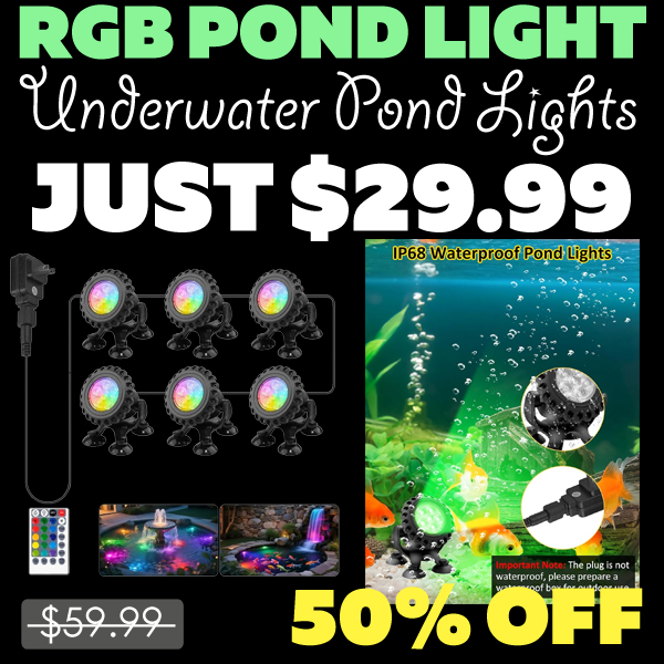 Underwater Pond Lights Only $29.99 (Regularly $59.99)