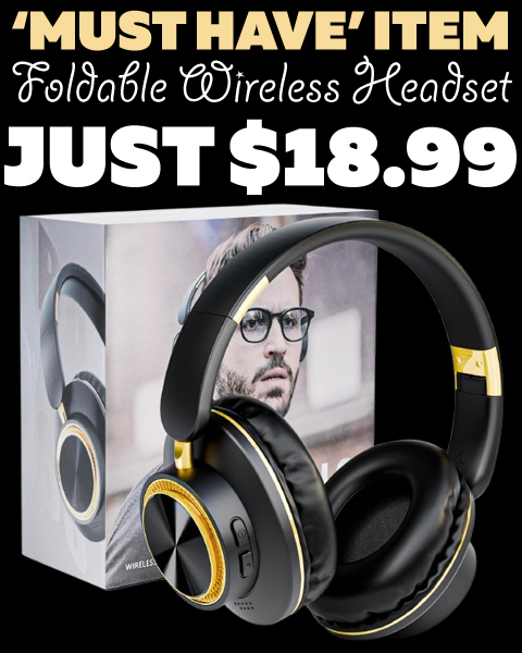 Foldable Wireless Headset Only $18.99 (Regularly $79.96)