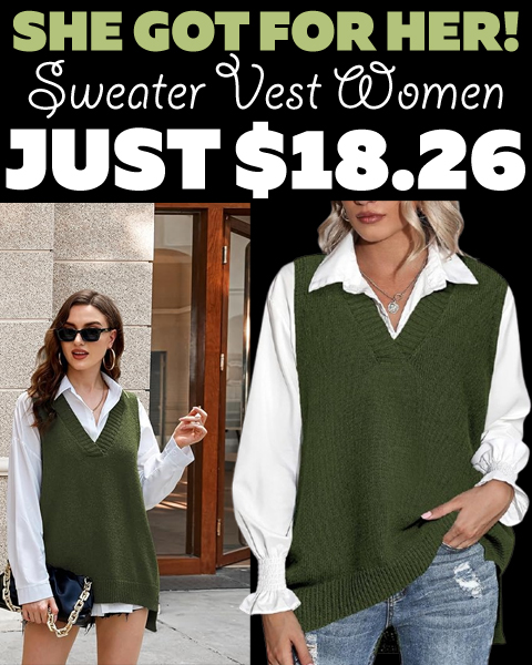 Sweater Vest Women Only $18.26 (Regularly $28.98)