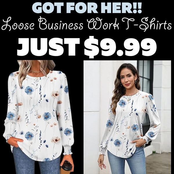 Loose Business Work T-Shirts Only $9.99 (Regularly $19.99)