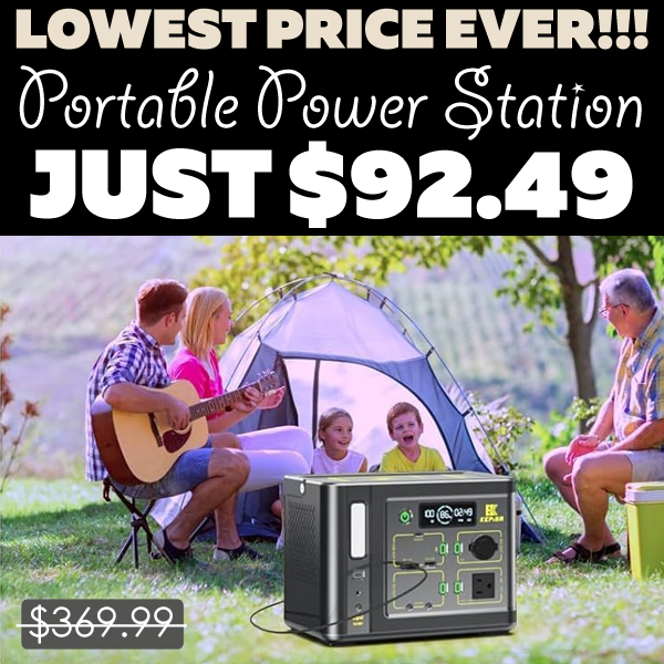 Portable Power Station Only $92.49 (Regularly $369.99)