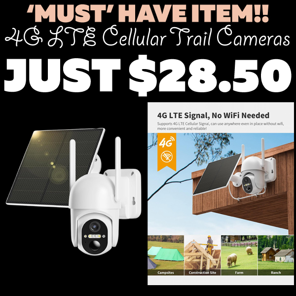 4G LTE Cellular Trail Cameras Only $28.50 (Regularly $66.65)