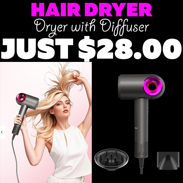 Dryer with Diffuser Only $28.00 (Regularly $70.00)