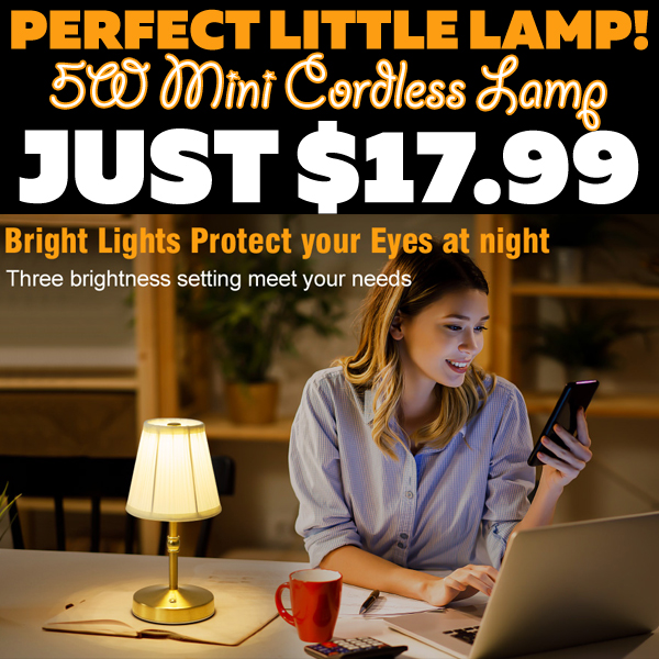 5W Mini Cordless Lamp Only $17.99 (Regularly $42.99)