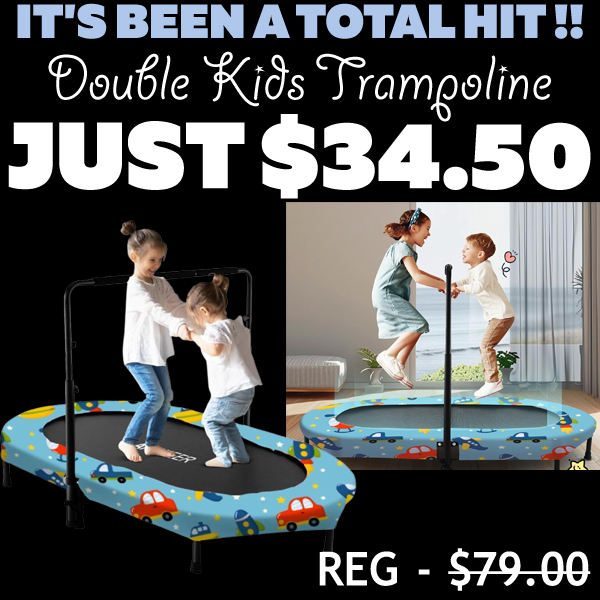 Double Kids Trampoline Only $34.50 (Regularly $79.00)