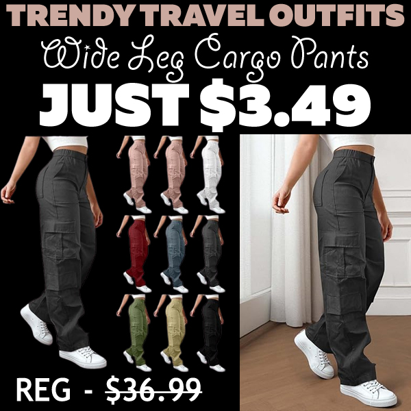 Wide Leg Cargo Pants Only $3.49 (Regularly $36.99)