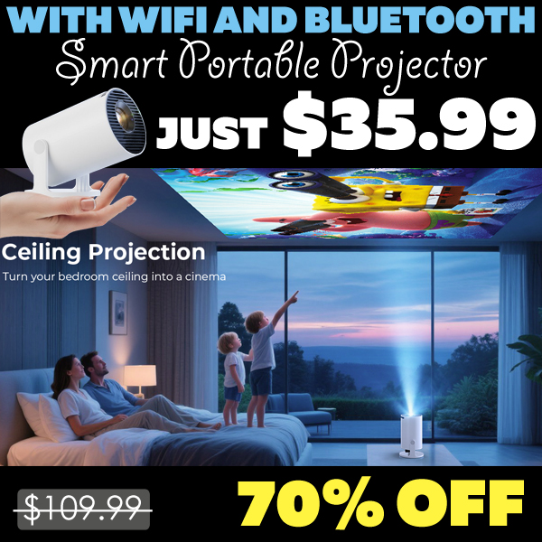 Smart Portable Projector Only $35.99 (Regularly $109.99)