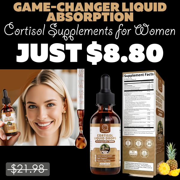 Cortisol Supplements for Women Only $8.80 (Regularly $21.98)