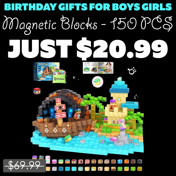 Magnetic Blocks - 150PCS Only $20.99 (Regularly $69.99)