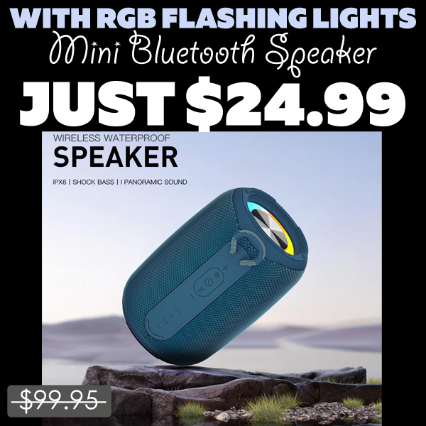 Mini Bluetooth Speaker Only $24.99 (Regularly $99.95)