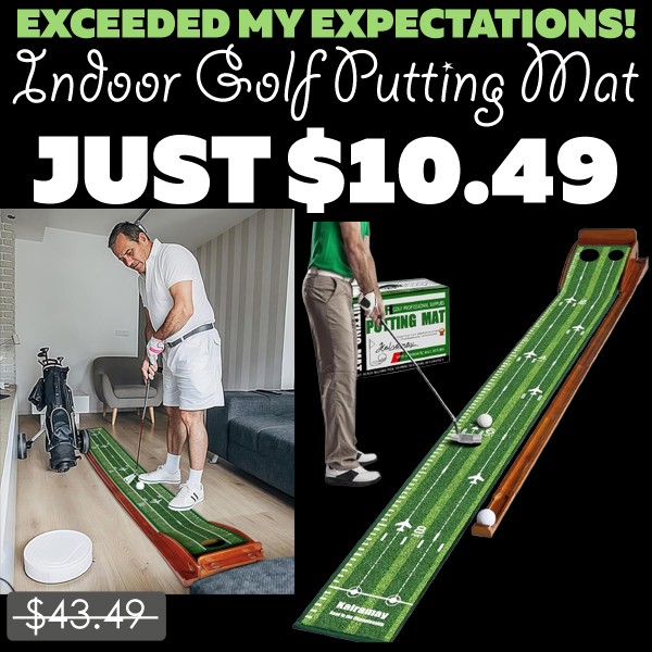 Indoor Golf Putting Mat Only $43.49 (Regularly $86.99)