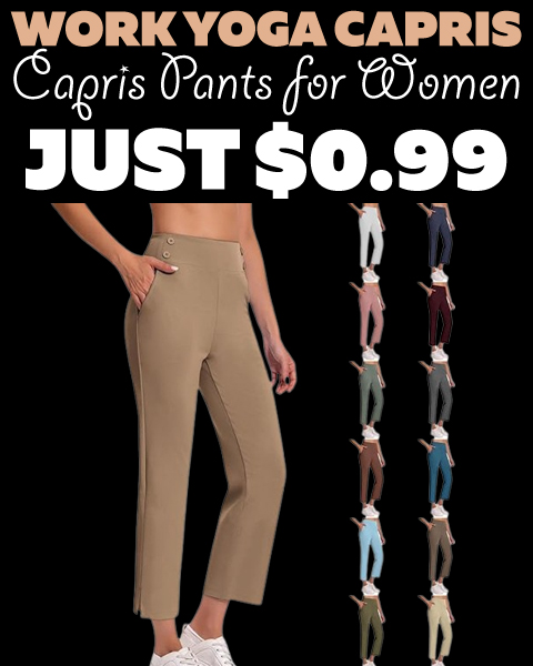 Capris Pants for Women Only $0.99 (Regularly $12.99)