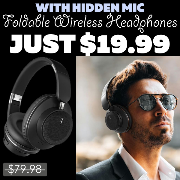Foldable Wireless Headphones Only $19.99 (Regularly $79.98)