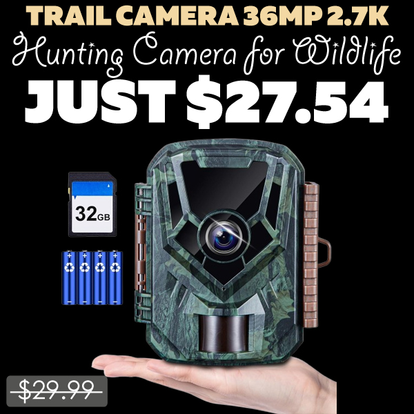 Hunting Camera for Wildlife Only $27.54 (Regularly $29.99)