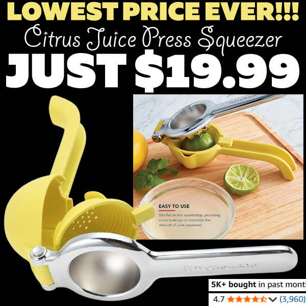 Citrus Juice Press Squeezer Only $19.99 (Regularly $24.99)