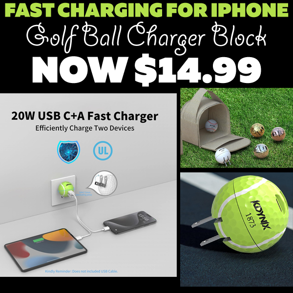 Golf Ball Charger Block Only $14.99 (Regularly $29.99)