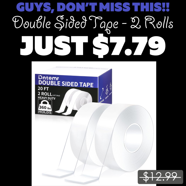 Double Sided Tape - 2 Rolls Only $7.79 (Regularly $12.99)