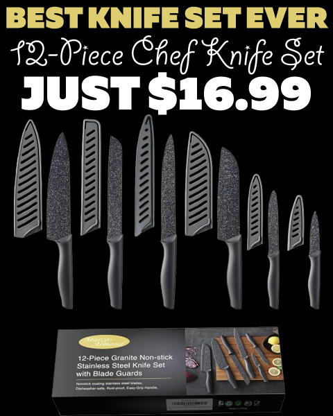 12-Piece Chef Knife Set Only $16.99 (Regularly $29.99)