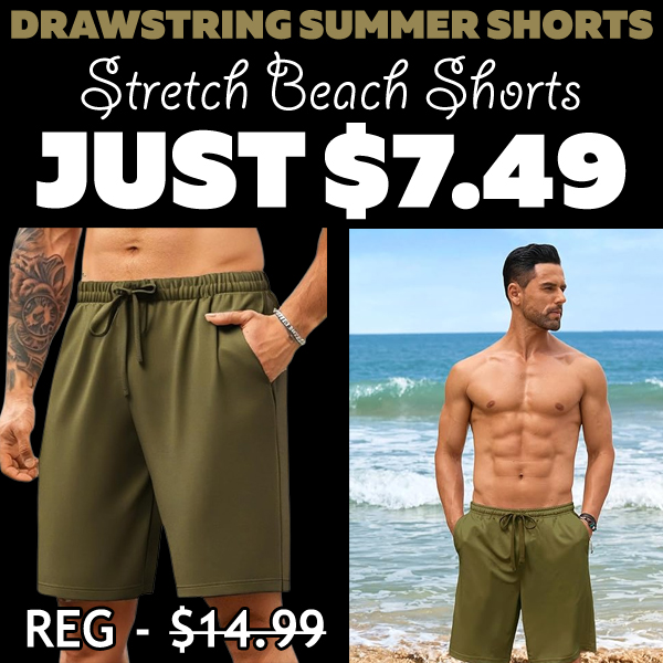 Stretch Beach Shorts Only $7.49 (Regularly $14.99)