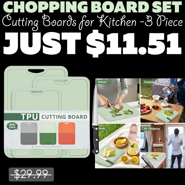 Cutting Boards for Kitchen -3 Piece Only $11.51 (Regularly $29.99)