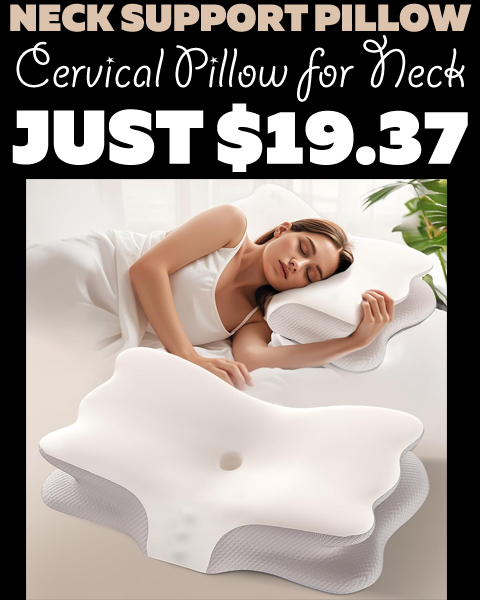 Cervical Pillow for Neck Only $19.37 (Regularly $49.99)