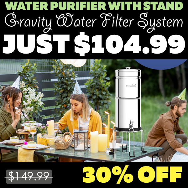 Gravity Water Filter System Only $104.99 (Regularly $149.99)
