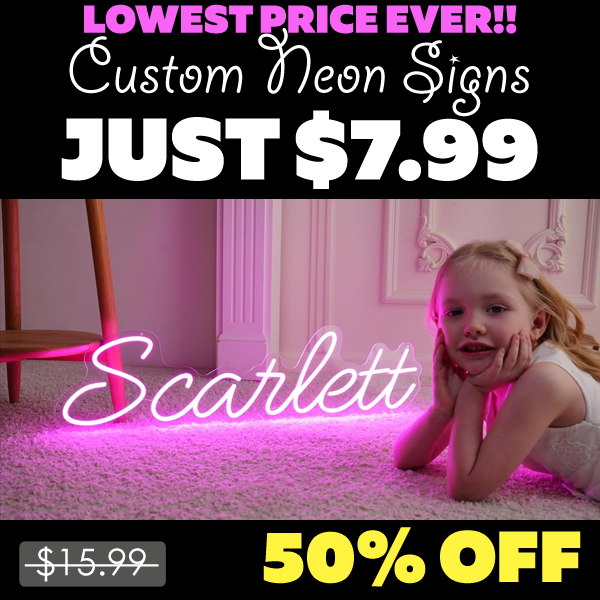 Custom Neon Signs Only $7.99 (Regularly $15.99)