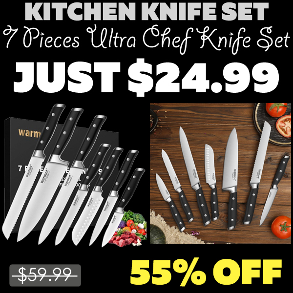 7 Pieces Ultra Chef Knife Set Only $24.99 (Regularly $59.99)