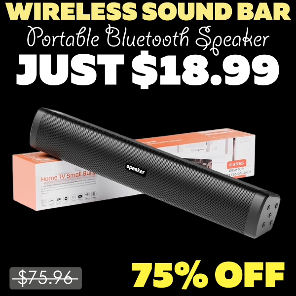 Portable Bluetooth Speaker Only $18.99 (Regularly $75.96)
