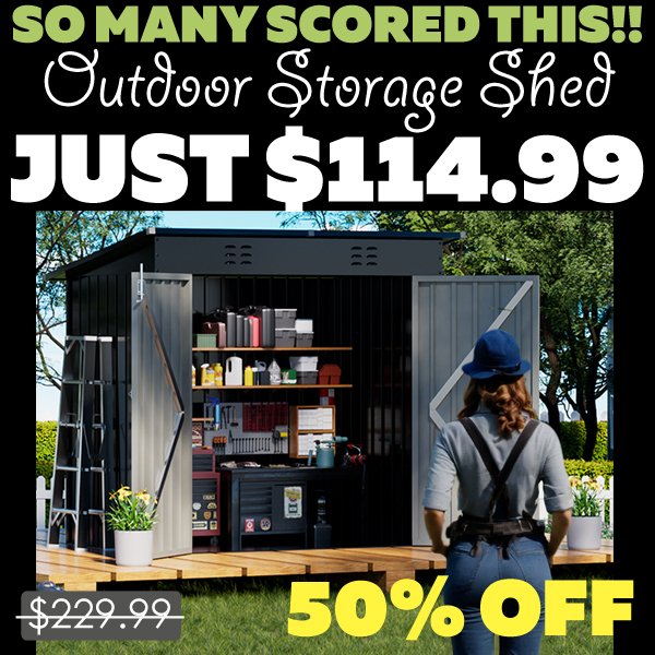 Outdoor Storage Shed Only $24.99 (Regularly $229.99)