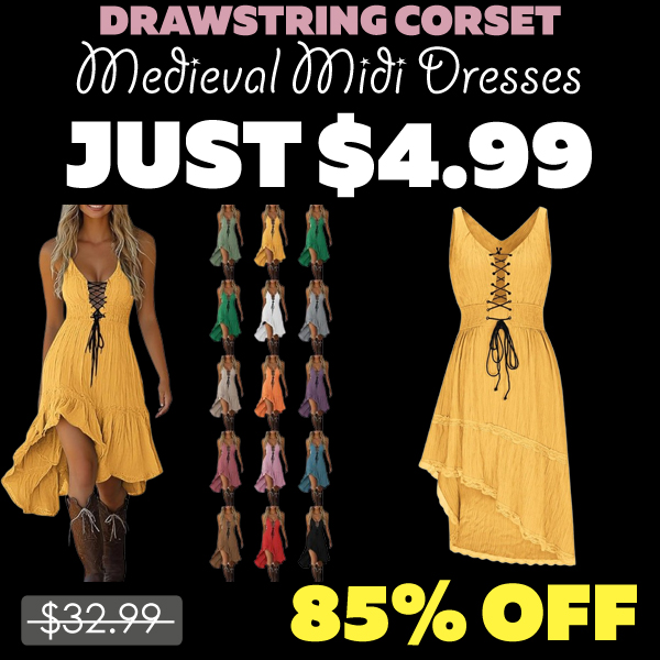 Medieval Midi Dresses Only $4.99 (Regularly $32.99)