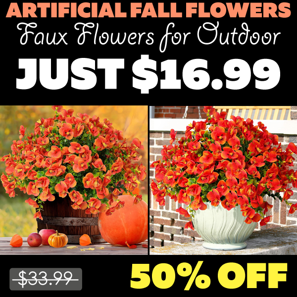 Faux Flowers for Outdoor Only $16.99 (Regularly $33.99)