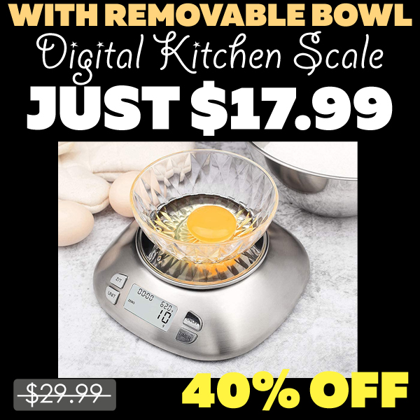 Digital Kitchen Scale Only $17.99 (Regularly $29.99)