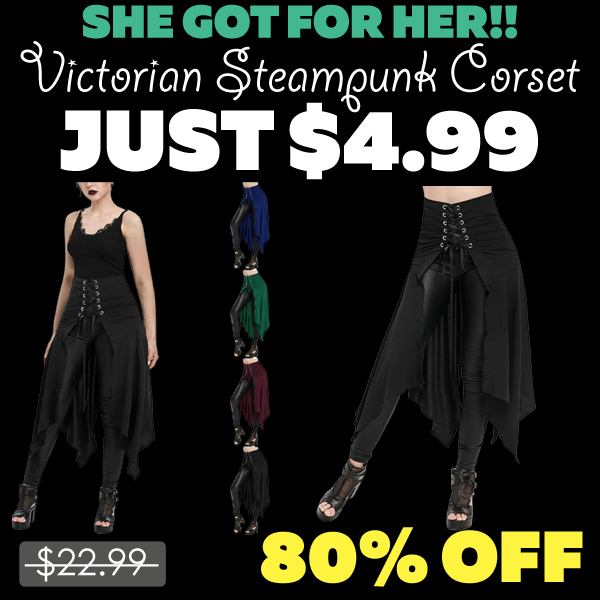 Victorian Steampunk Corset Only $4.99 (Regularly $22.99)