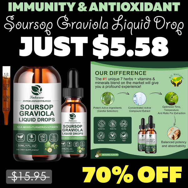 Soursop Graviola Liquid Drop Only $5.58 (Regularly $15.95)