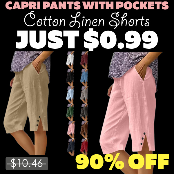 Cotton Linen Shorts Only $0.99 (Regularly $10.46)