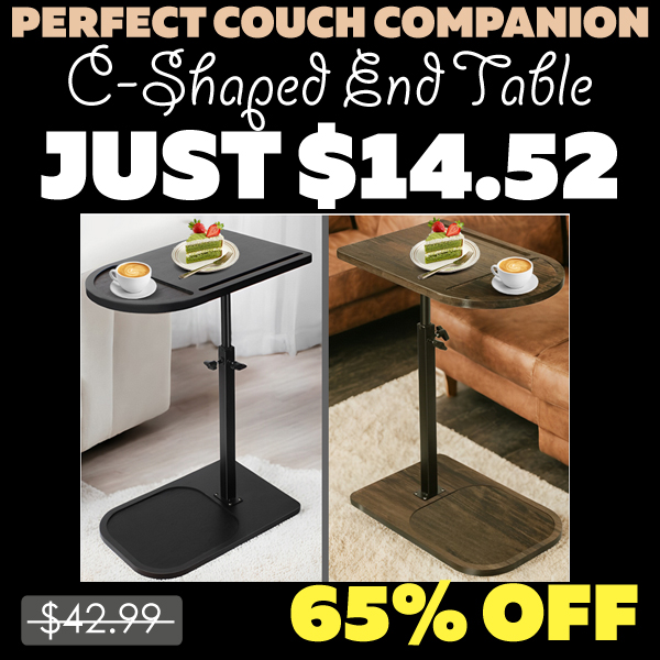 C-Shaped End Table Only $14.52 (Regularly $42.99)