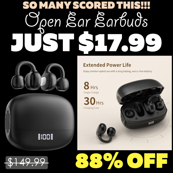 Open Ear Earbuds Only $17.99 (Regularly $149.99)